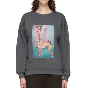 Acne Studios Grey Dog Patch Sweatshirt XS